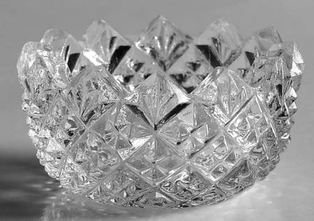English Hobnail Clear (Round Base) Child's Condiment Salt Dip