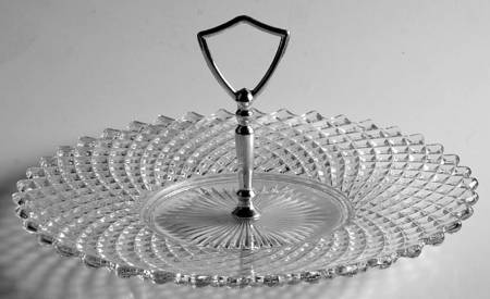 English Hobnail Clear (Round Base) Tidbit