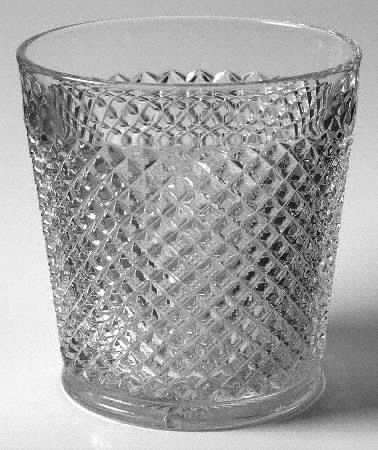 English Hobnail Clear (Round Base) 4" Jardiniere