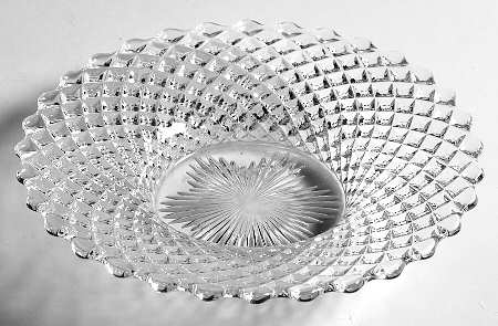 English Hobnail Clear (Round Base) Flared Open Jam/Jelly