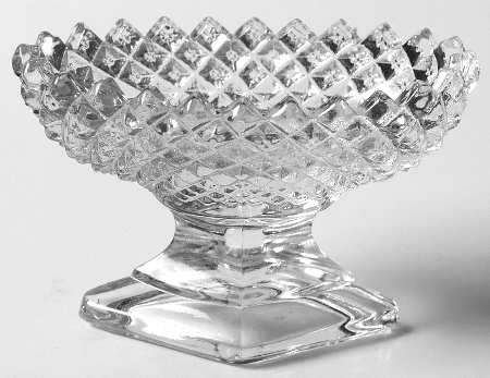 English Hobnail Clear (Round Base) Individual Nut Dish/Salt Dip