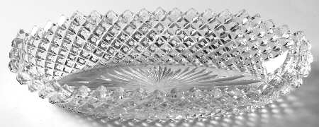English Hobnail Clear (Round Base) 8" Pickle Dish