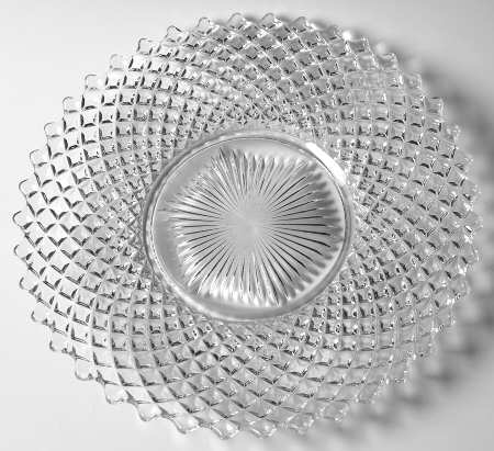 English Hobnail Clear (Round Base) Dinner Plate