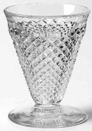 English Hobnail Clear (Round Base) Juice Glass