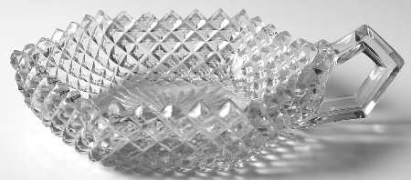 English Hobnail Clear (Round Base) Handled Bon Bon
