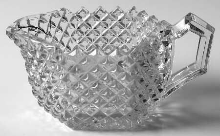 English Hobnail Clear (Round Base) Creamer