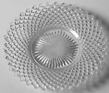English Hobnail Clear (Round Base) Bread & Butter Plate