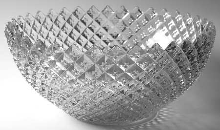 English Hobnail Clear (Round Base) Punch Bowl
