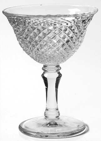 English Hobnail Clear (Round Base) Liquor Cocktail