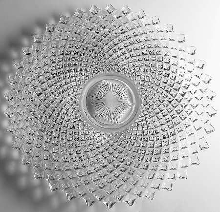 English Hobnail Clear (Round Base) 20" Torte Plate
