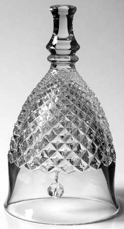 English Hobnail Clear (Round Base) Bell Made From Goblet