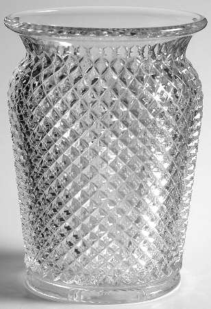 English Hobnail Clear (Round Base) 7" Flower Vase
