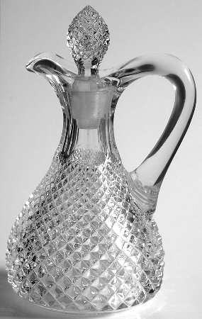 English Hobnail Clear (Round Base) Oil Cruet & Stopper