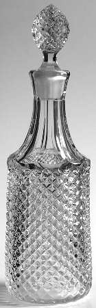 English Hobnail Clear (Round Base) Decanter & Stopper