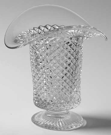 English Hobnail Clear (Round Base) 5" Flower Vase