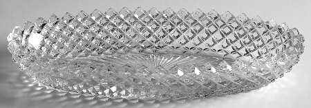 English Hobnail Clear (Round Base) 8" Pickle Dish