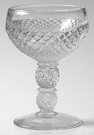 English Hobnail Clear (Round Base) Champagne/Tall Sherbet