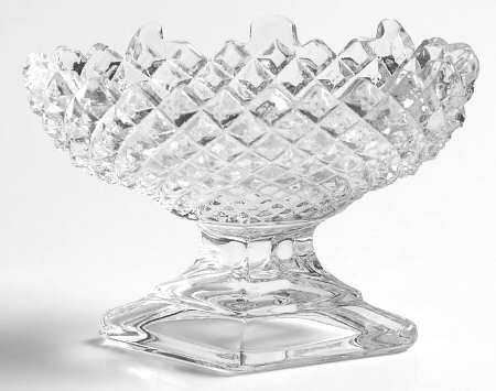 English Hobnail Clear (Round Base) Individual Nut Dish/Salt Dip/Placecard Holder