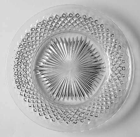 English Hobnail Clear (Round Base) 8" Salad Plate