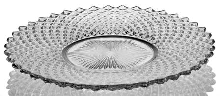 English Hobnail Black (Round Base) Dinner Plate