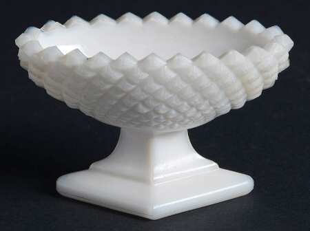 English Hobnail Milk Glass (Round or Hex Base) Individual Nut Dish/Salt Dip