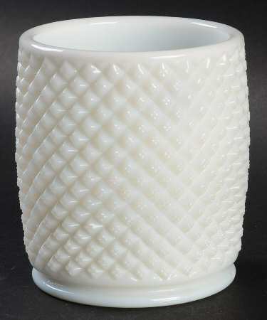 English Hobnail Milk Glass (Round or Hex Base) Marmalade No Lid
