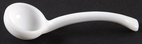 English Hobnail Milk Glass (Round or Hex Base) Ladle for Marmalade