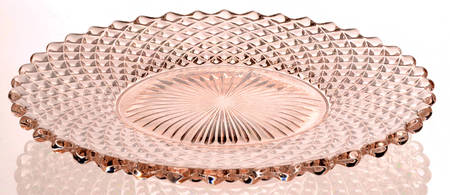 English Hobnail Pink (Round Foot) Bread & Butter Plate