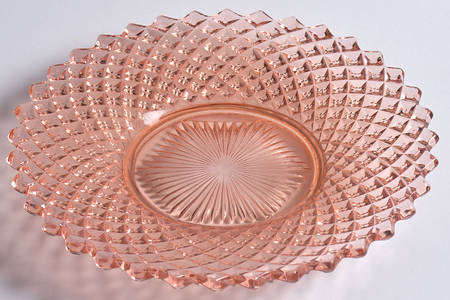 English Hobnail Pink (Round Foot) 8" Salad Plate