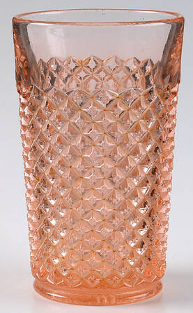 English Hobnail Pink (Round Foot) 10 Oz Flat Tumbler
