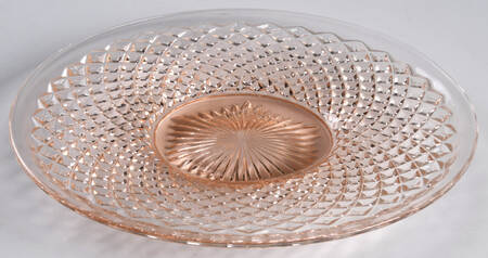 English Hobnail Pink (Round Foot) Saucer for Flat Cup