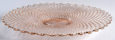 English Hobnail Pink (Round Foot) 13" Torte Plate