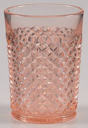 English Hobnail Pink (Round Foot) 6 Oz Flat Tumbler
