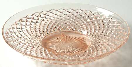English Hobnail Pink (Round Foot) Saucer Only