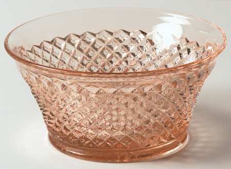 English Hobnail Pink (Round Foot) Finger Bowl