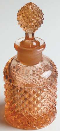 English Hobnail Pink (Round Foot) Round Perfume Bottle & Stopper