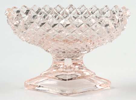 English Hobnail Pink (Round Foot) Individual Nut Dish/Salt Dip