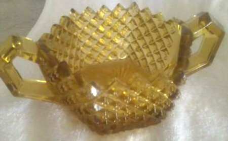 English Hobnail Pink (Round Foot) Open Sugar