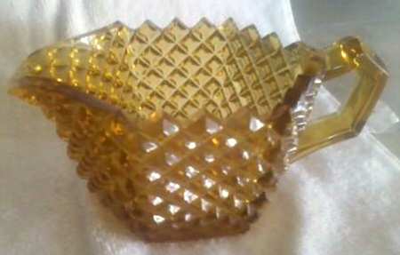 English Hobnail Pink (Round Foot) Creamer