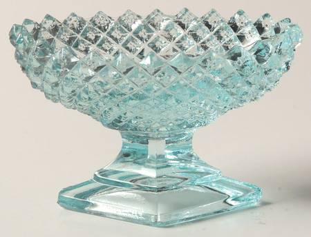 English Hobnail Turquoise (Round Foot) Individual Nut Dish/Salt Dip