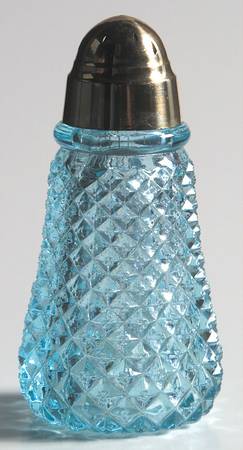English Hobnail Turquoise (Round Foot) Shaker Set w/Metal Lids
