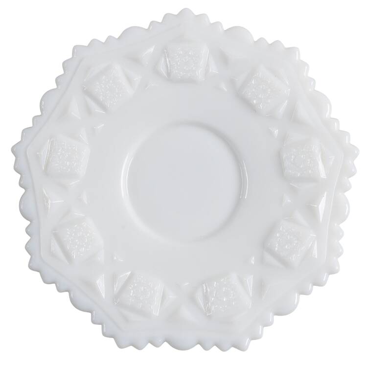 Old Quilt (Milk Glass) Saucer Only