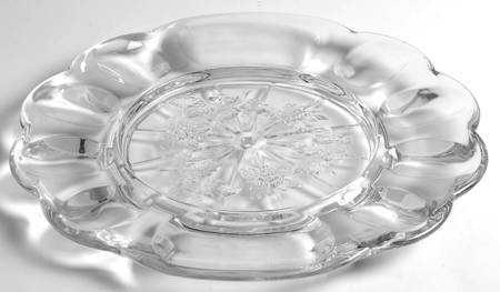 Paneled Grape Clear Deviled Egg Server