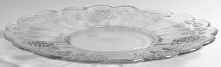 Paneled Grape Clear Medium Torte Plate