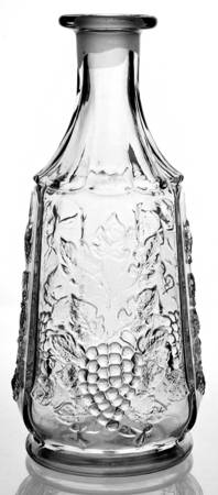 Paneled Grape Clear Decanter No Stopper