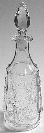 Paneled Grape Clear Decanter & Stopper