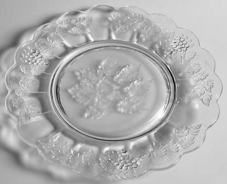 Paneled Grape Clear Dinner Plate