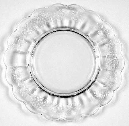 Paneled Grape Clear Luncheon Plate