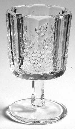 Paneled Grape Clear Oversize Wine