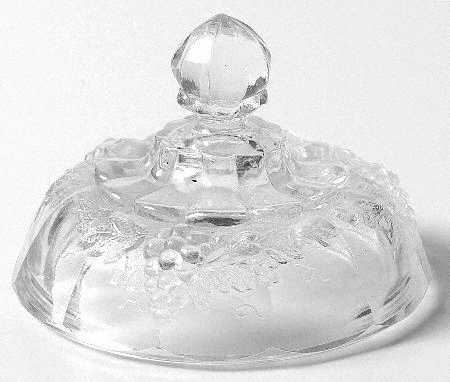 Paneled Grape Clear Lid for Sugar Bowl